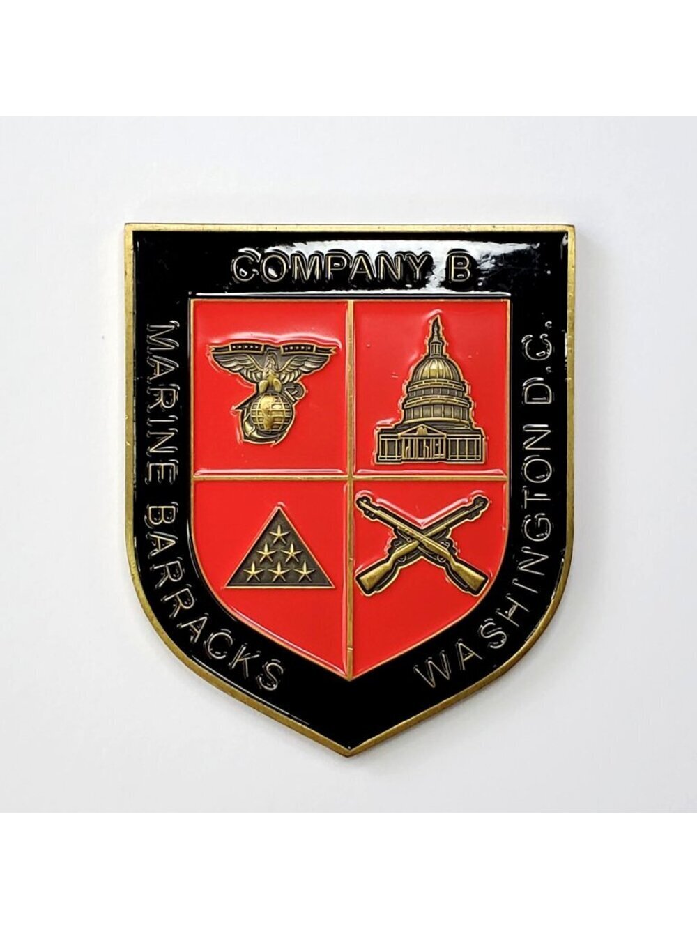 Marine Barracks Washington D.C. Company B Collectible Shield Plaque 2.5" x 2"